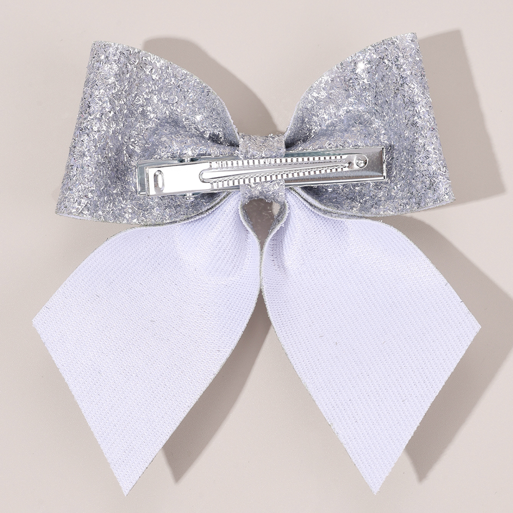 6Pcs Sparkling Bow Hair Clips  - Tie Clip Silver recension och pris