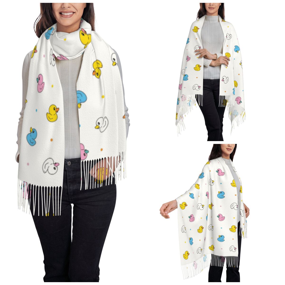 Women's Scarf with Tassel Cute - Pashmina Wrap Large recension och pris