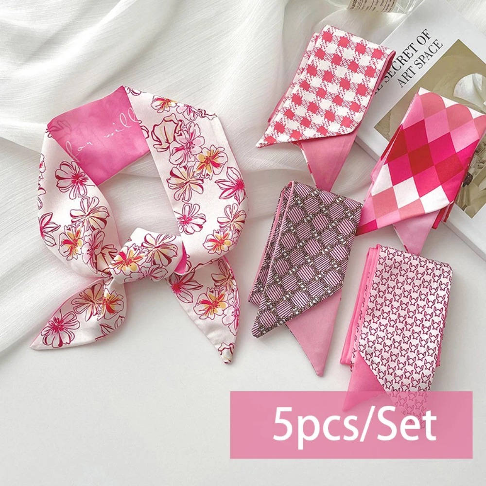 2-6pcs/set Silk Satin Scarf Wo - Ascot Neck Scarf recension och pris