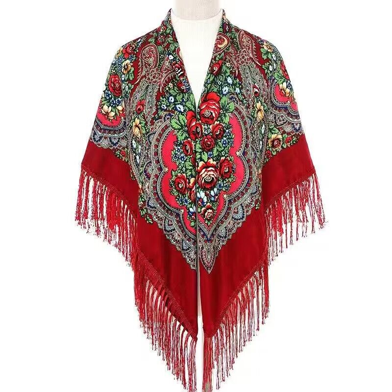130*130cm Ethnic Printed Squar - Woven Scarf Blanket recension och pris