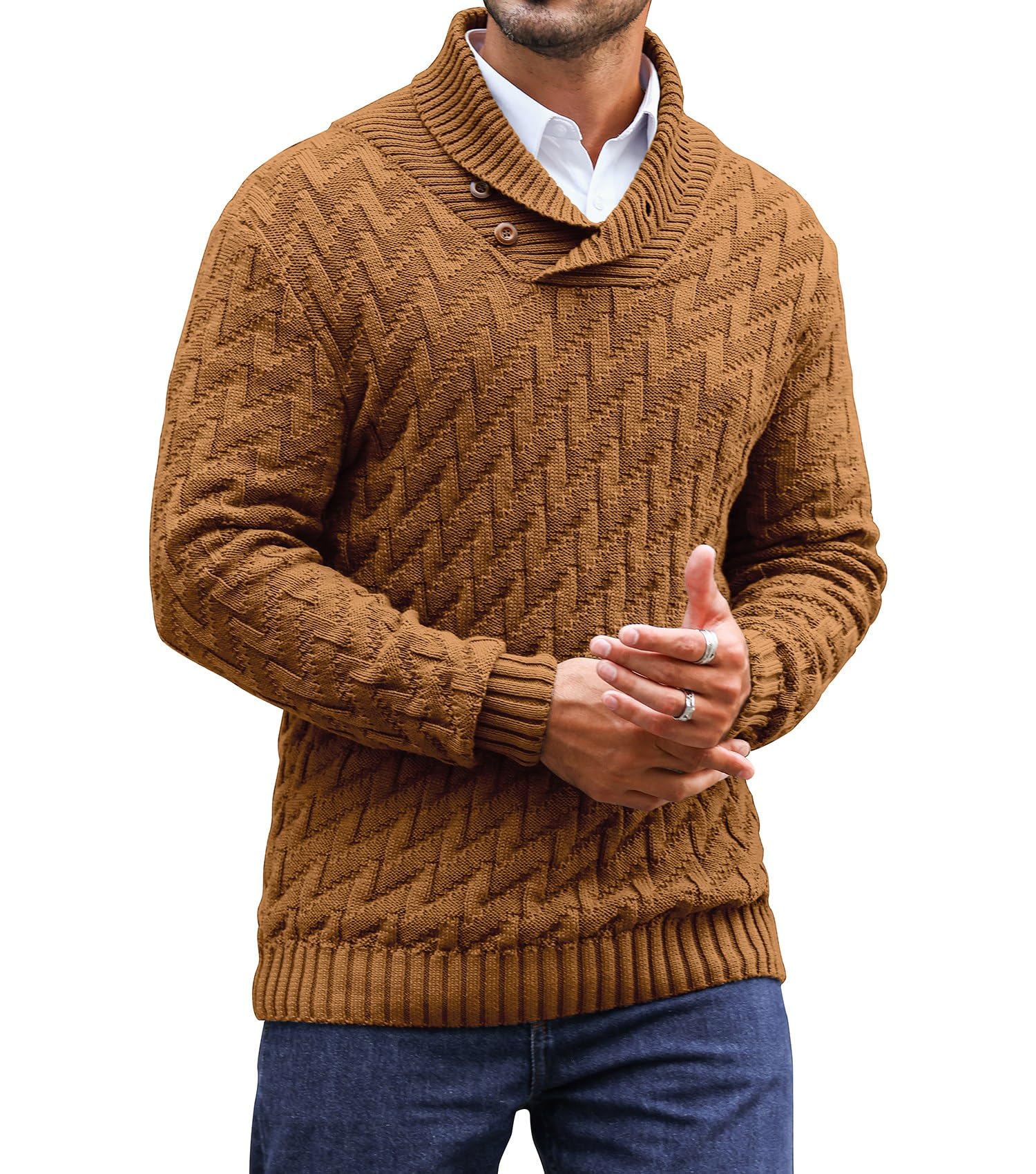 Men's Sweater Spring Shawl Col - Muffler Men Wool recension och pris