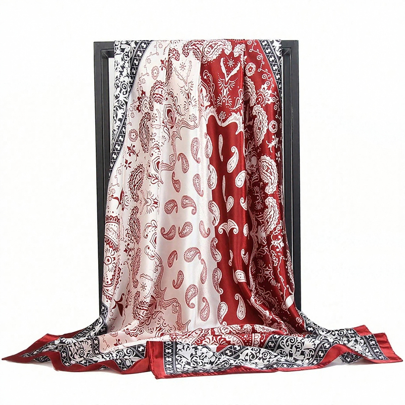 90*90CM Square Silk Scarves Wo - Scarf Silk Square recension och pris