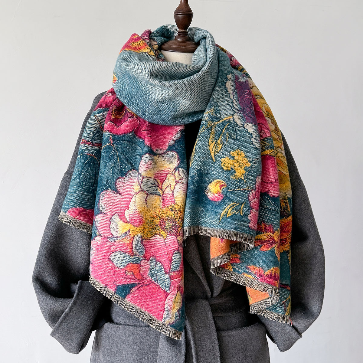 Warm Cashmere Scarf Women Shaw - Woven Scarf Blanket recension och pris
