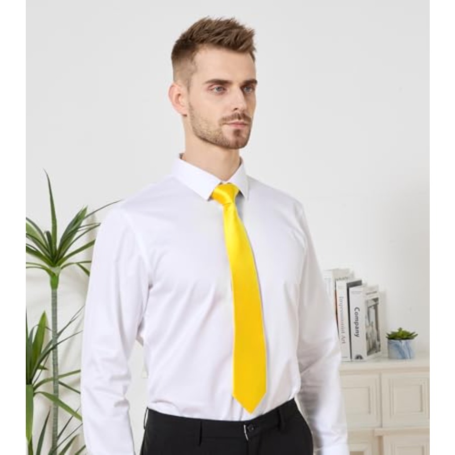 Men's Tie Set Solid Pure Color - Pocket Square Set recension och pris