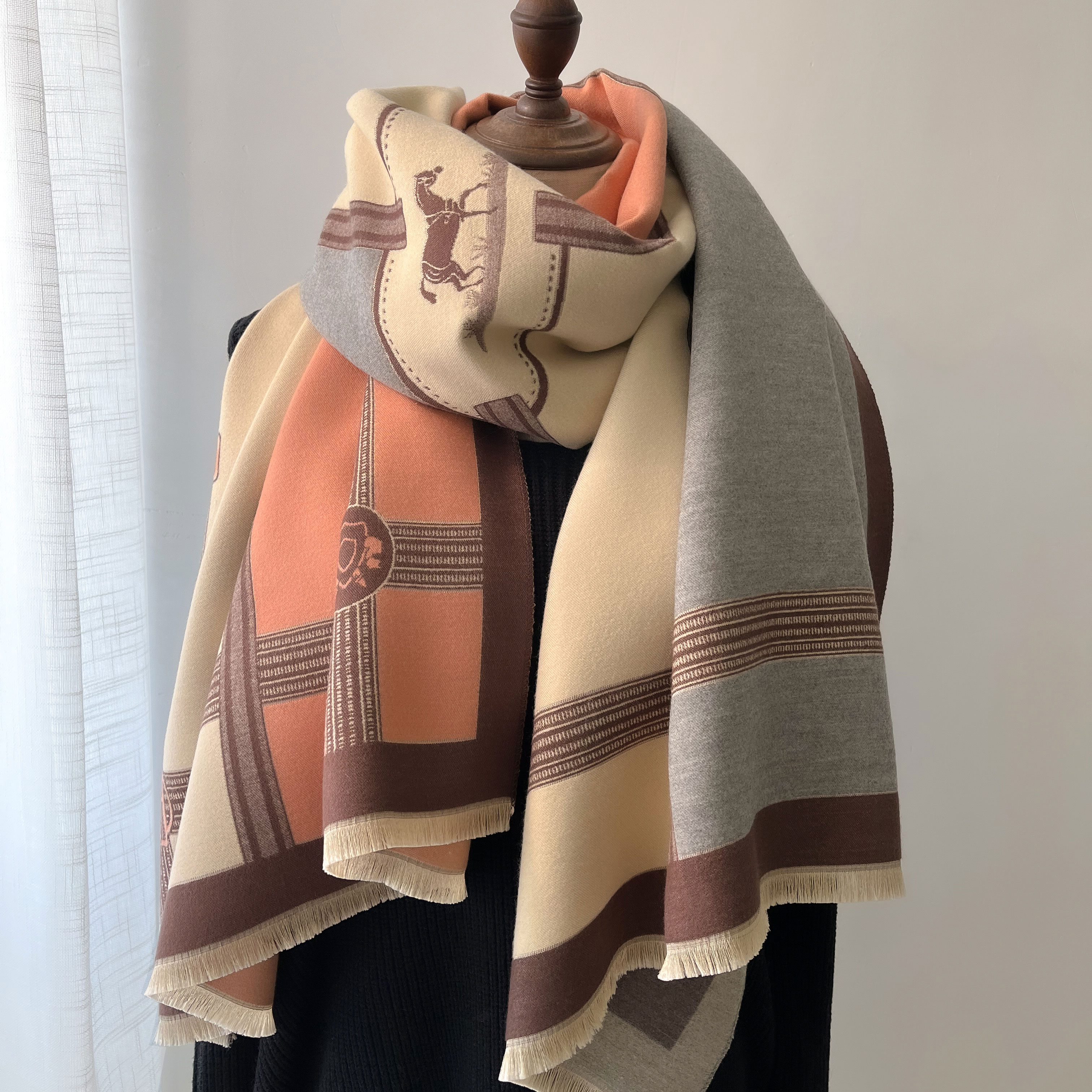 Winter Cashmere Scarf Women Lu - Woven Scarf Blanket recension och pris