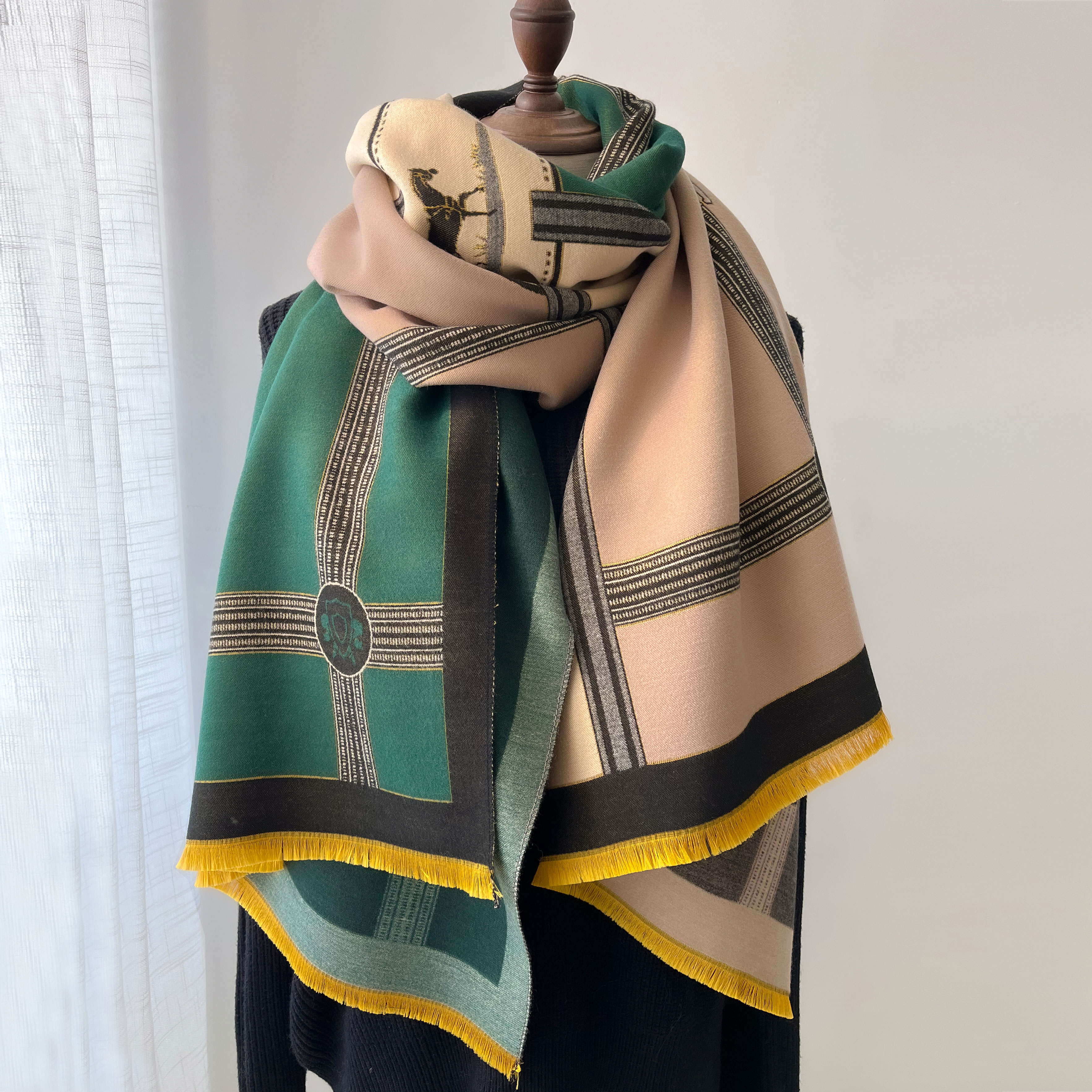 Winter Cashmere Scarf Women Lu - Woven Scarf Blanket recension och pris