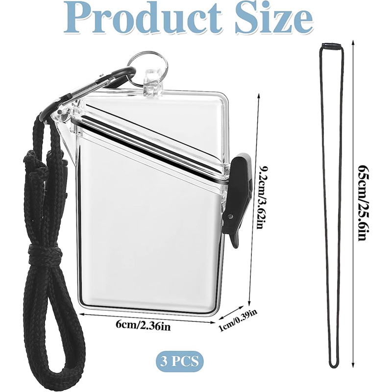 3 Pack Waterproof Id Card Badg - Lanyard Badge Holder recension och pris