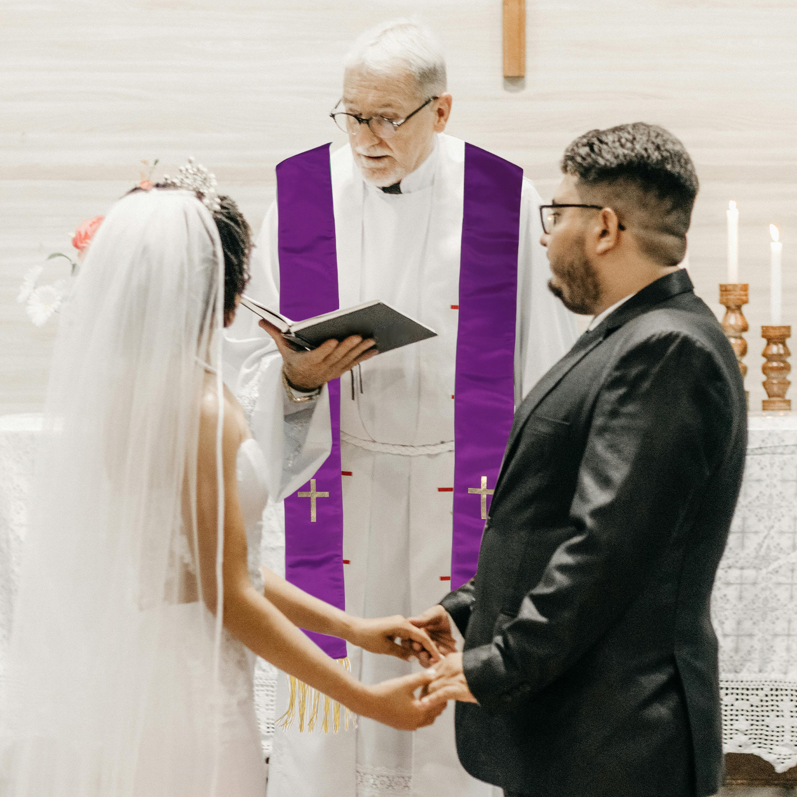 Embroidered Wedding Pastor Sto - Stole Wedding Shawl recension och pris