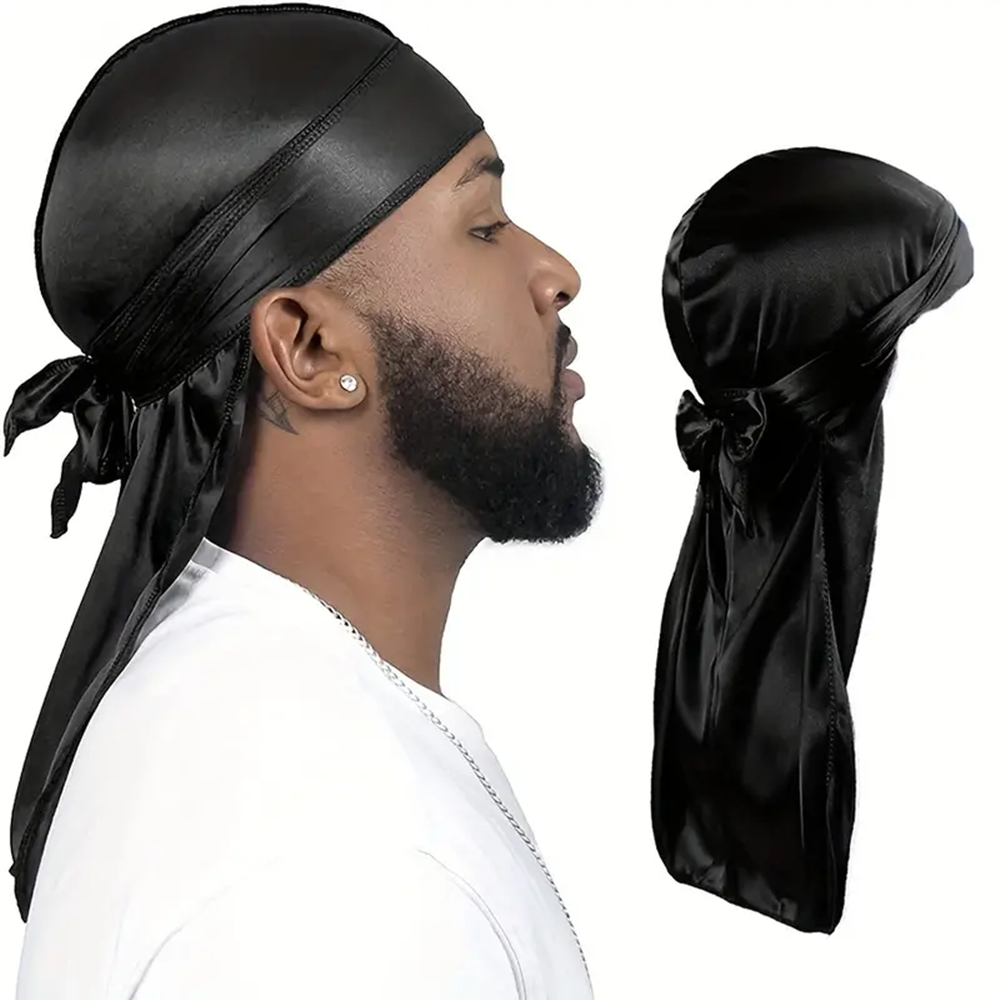 Men's Silk Durag Shower cap Ba - Bandana Doo Rag recension och pris