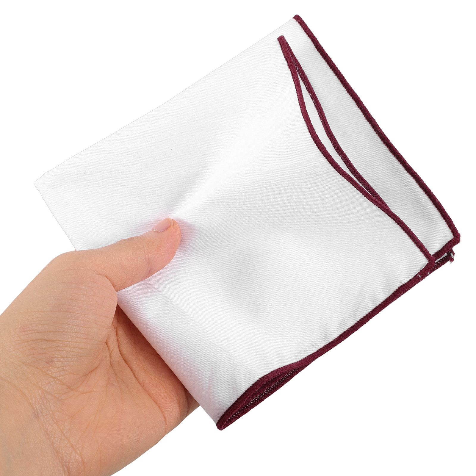 2Pcs White Pocket Squares for  - Handkerchief Cotton Men recension och pris