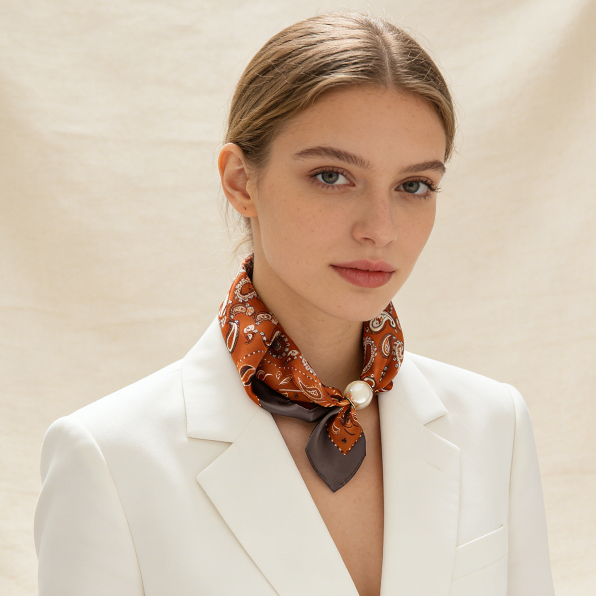 Scarf Chain Silk Lazy Magnetic - Ascot Neck Scarf recension och pris