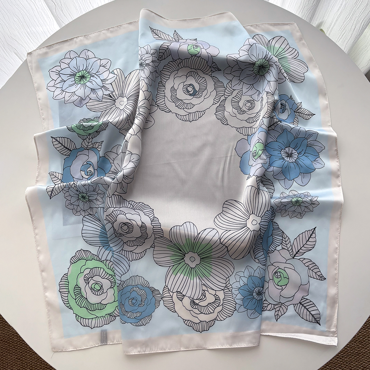 Printed Square Scarf For Women - Scarf Silk Square recension och pris