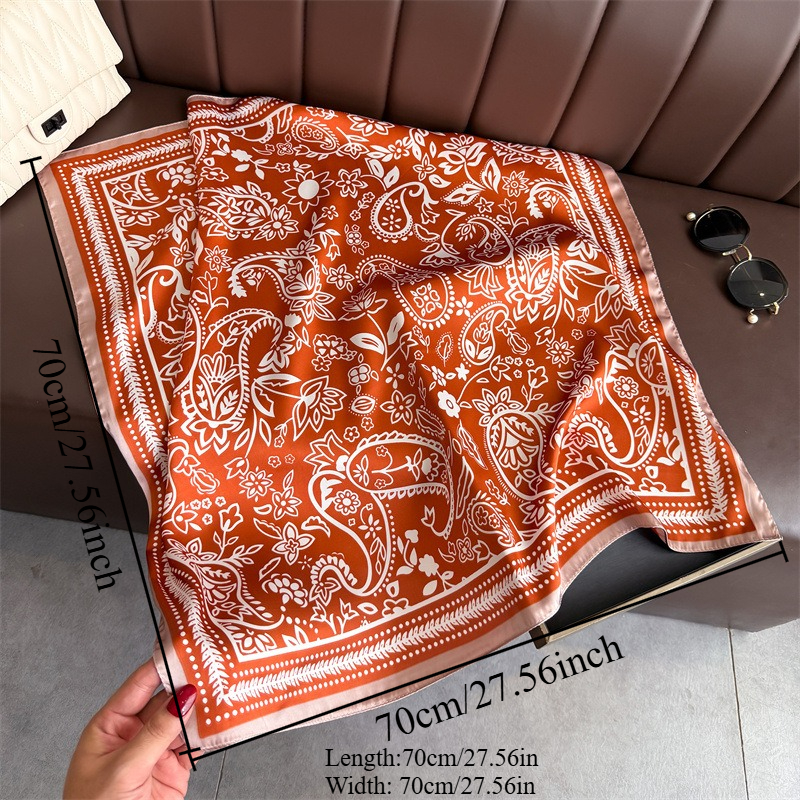 1Pc cashew print fashion silk  - Scarf Silk Square recension och pris