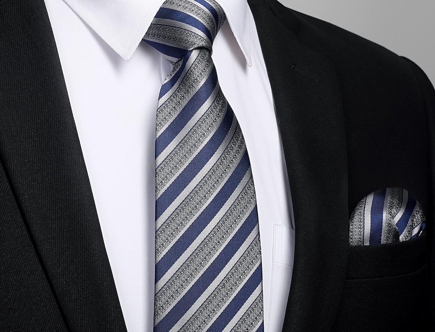 Men's Stripe Tie & Pocket Squa - Pocket Square Set recension och pris