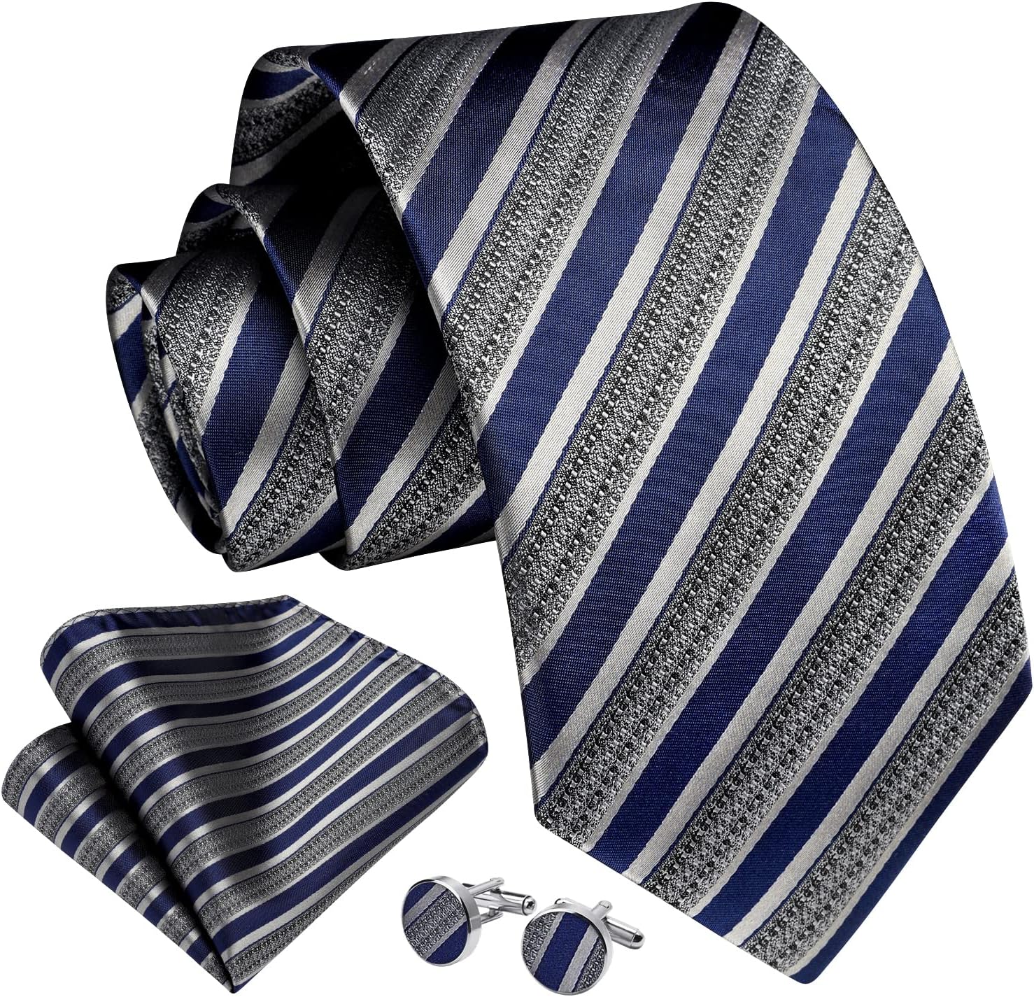Men's Stripe Tie & Pocket Squa - Pocket Square Set recension och pris