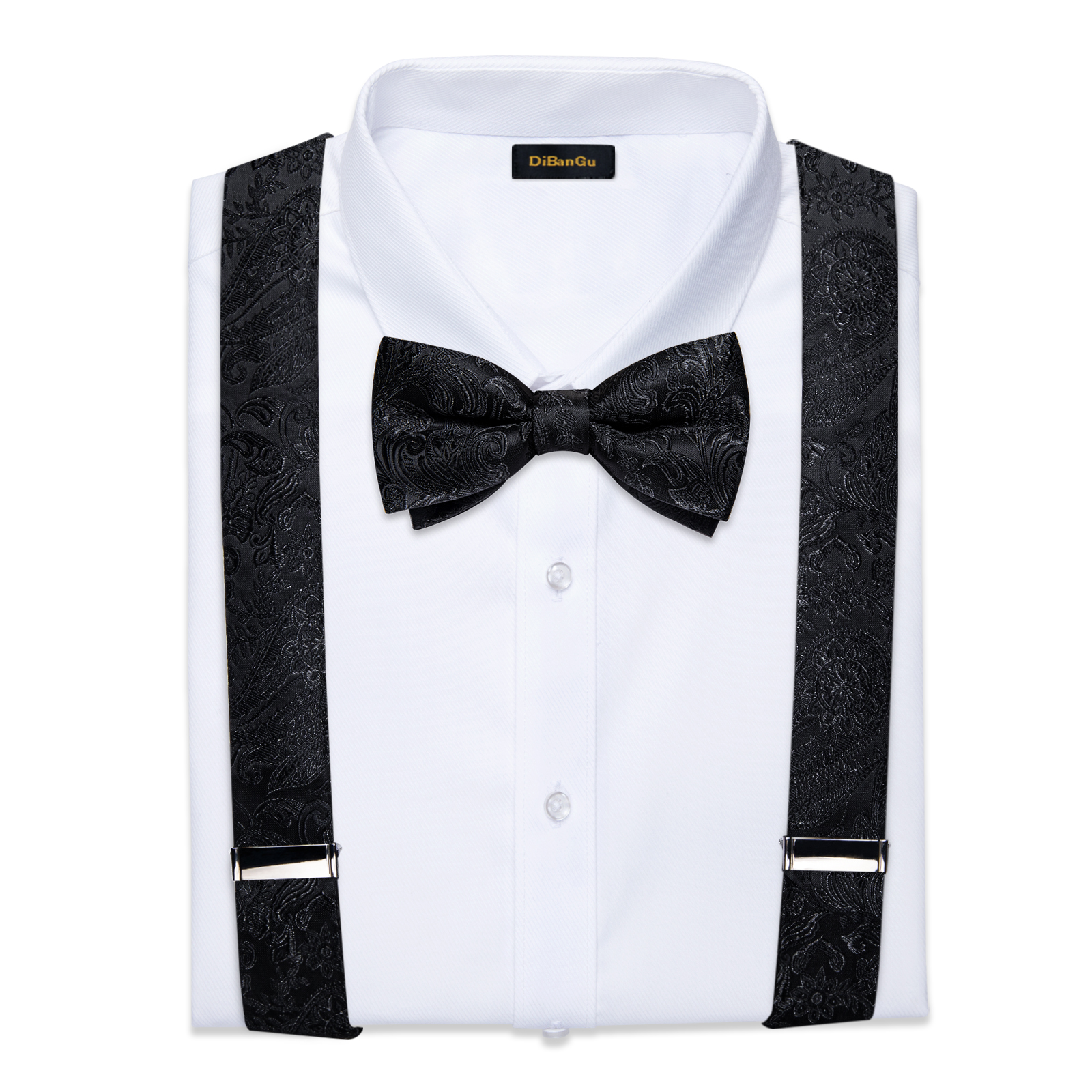 Men's Black Adjustable Suspend - Bow Tie Pre Tied recension och pris
