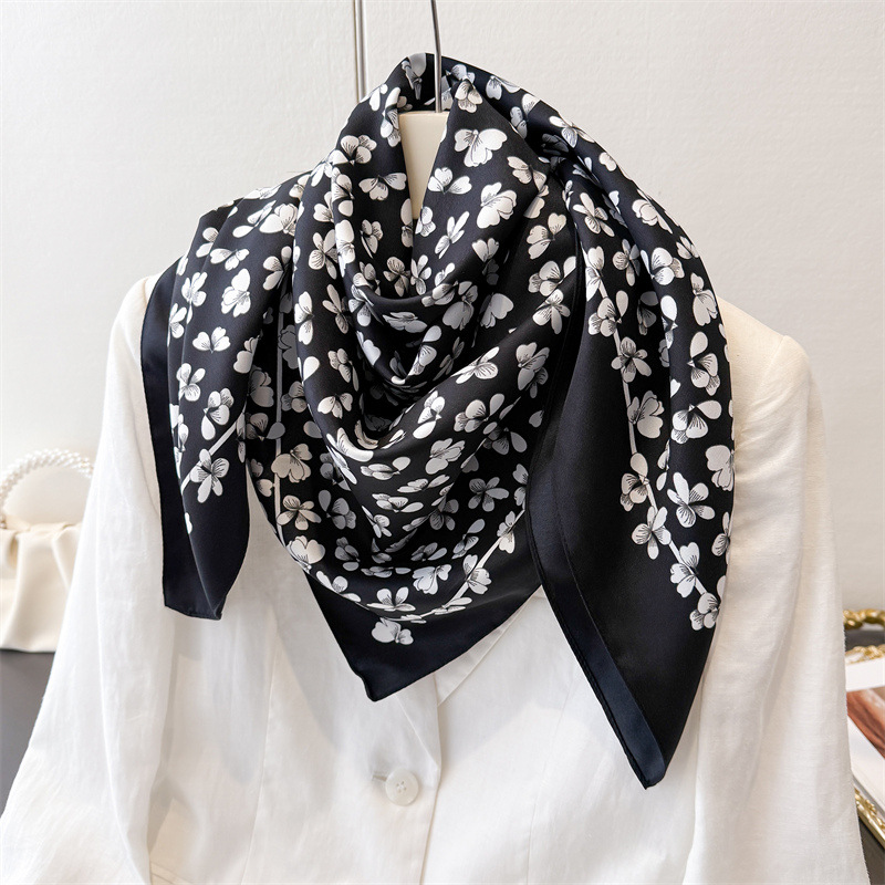 1pcs 90*90cm Floral Printed Co - Bandana Cotton recension och pris