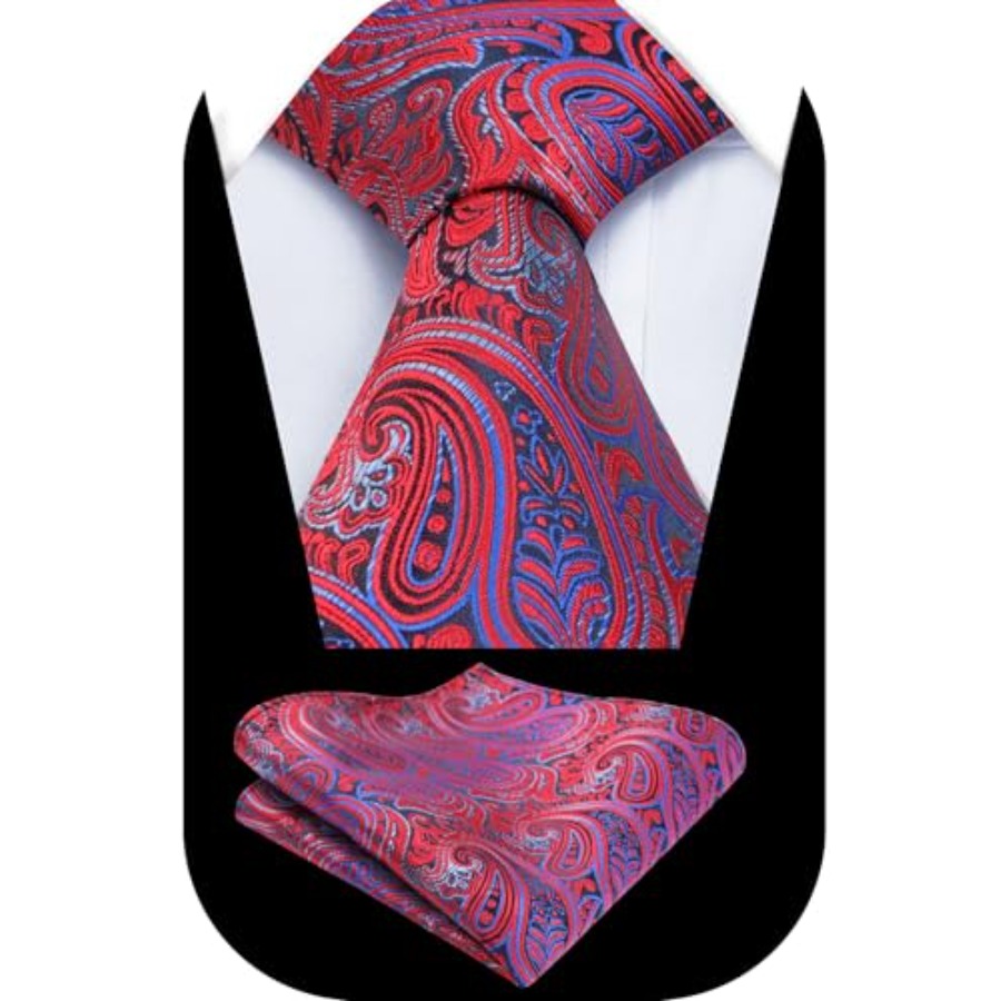 Mens Gradient Paisley Necktie  - Pocket Square Set recension och pris