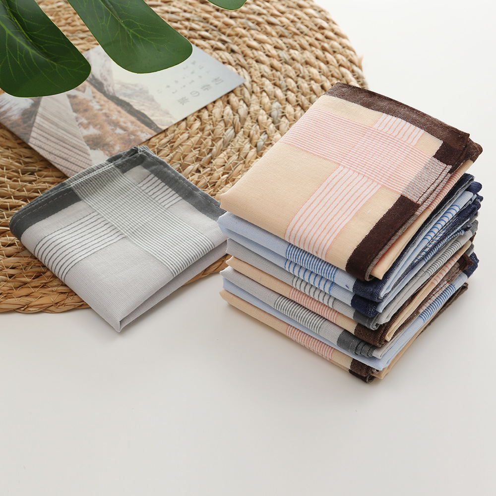 12Pcs 100% Cotton Yarn Dyed Ha - Handkerchief Cotton Men recension och pris