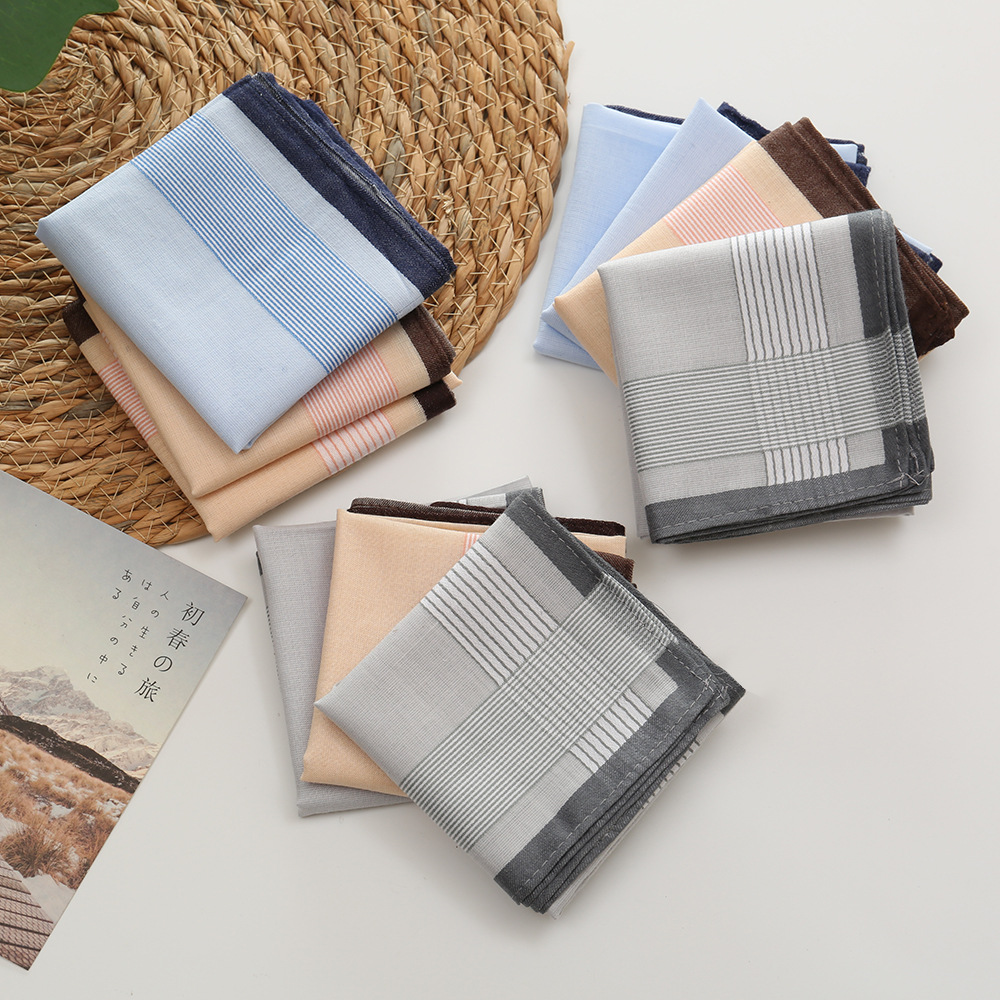 12Pcs 100% Cotton Yarn Dyed Ha - Handkerchief Cotton Men recension och pris