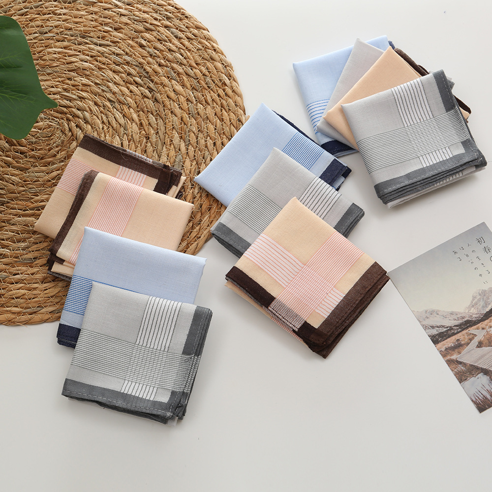 12Pcs 100% Cotton Yarn Dyed Ha - Handkerchief Cotton Men recension och pris