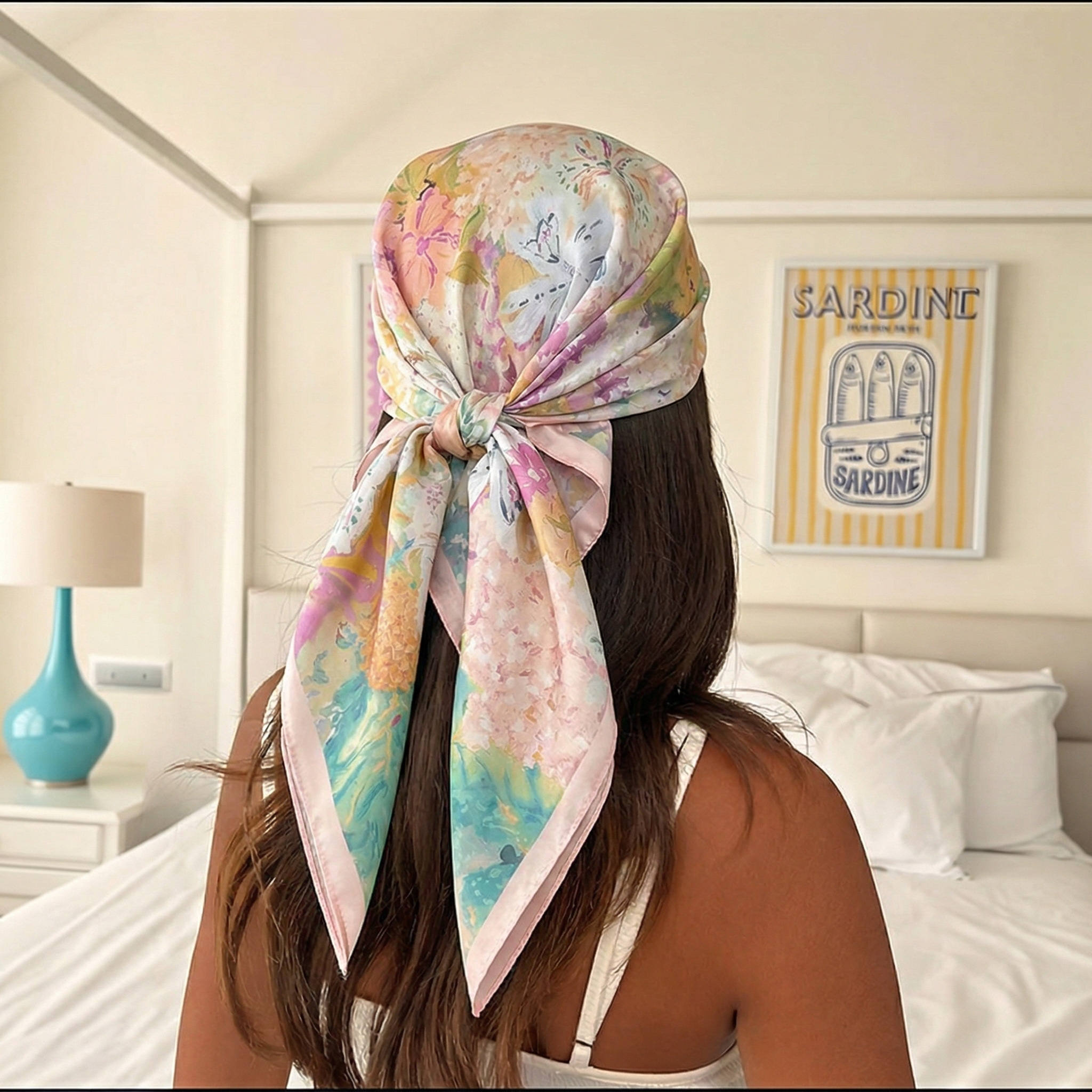 70*70cm Square Silk Scarf for  - Scarf Silk Square recension och pris