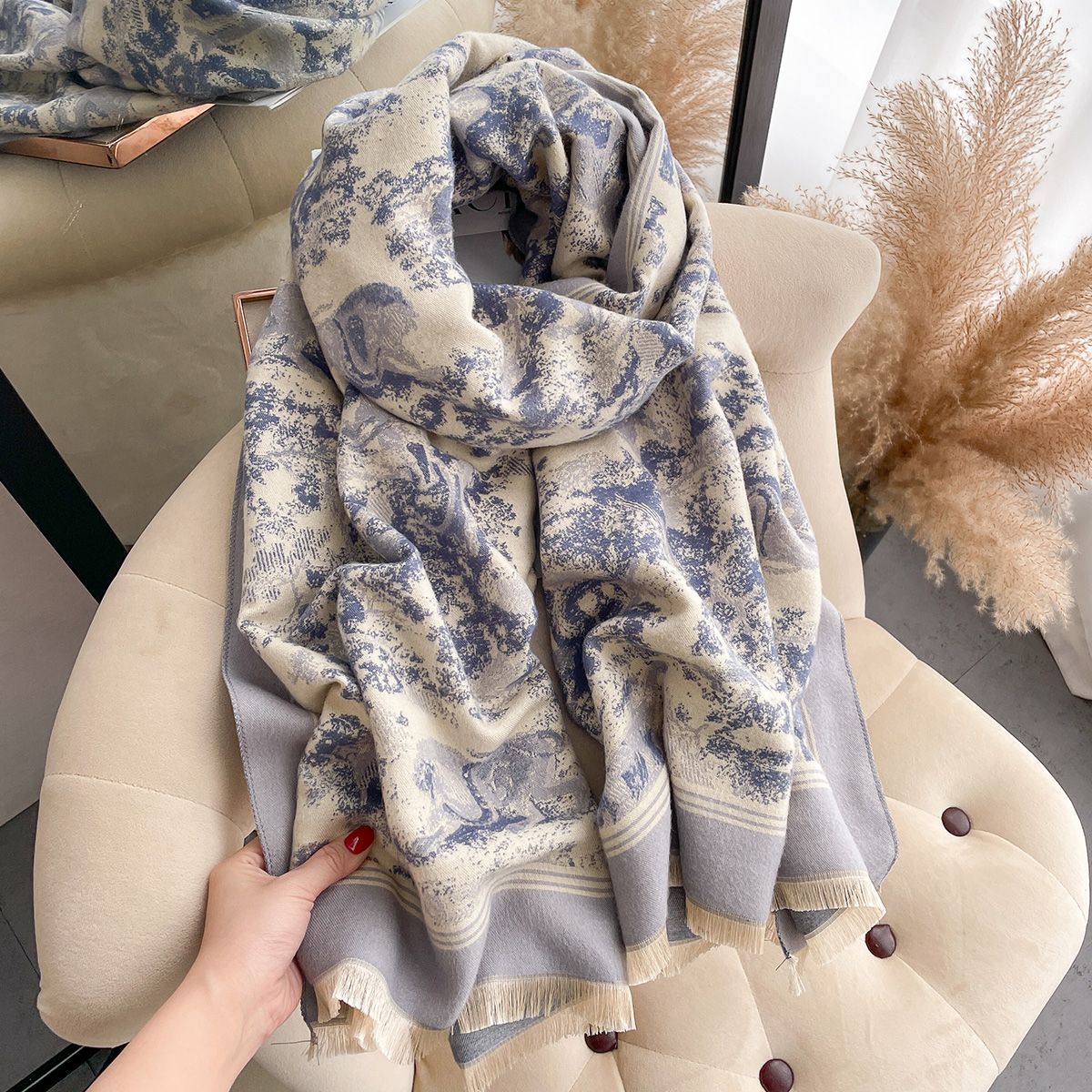 Luxury Winter Cashmere Scarf W - Woven Scarf Blanket recension och pris
