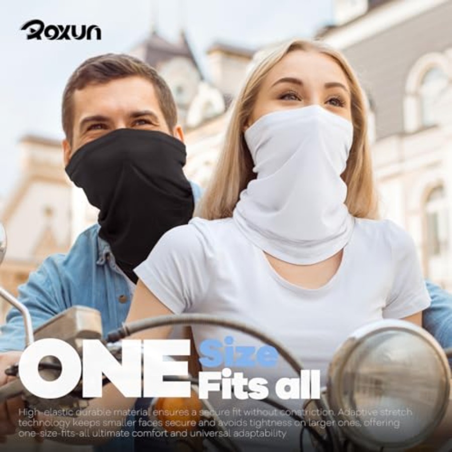ROXUN 4 Pack Neck Gaiter, Cool - Face Scarf Mask recension och pris