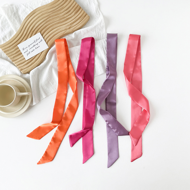 4x100cm Satin Silk Narrow Scar - Ascot Neck Scarf recension och pris