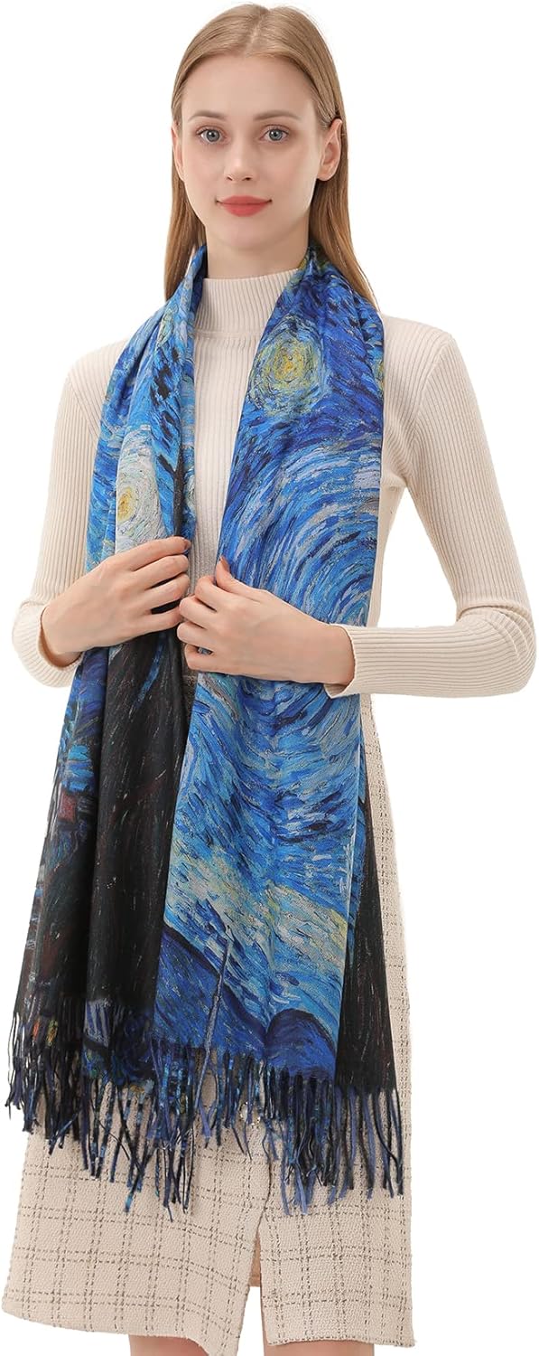Star Sky Vintage Oil Painting  - Pashmina Wrap Large recension och pris