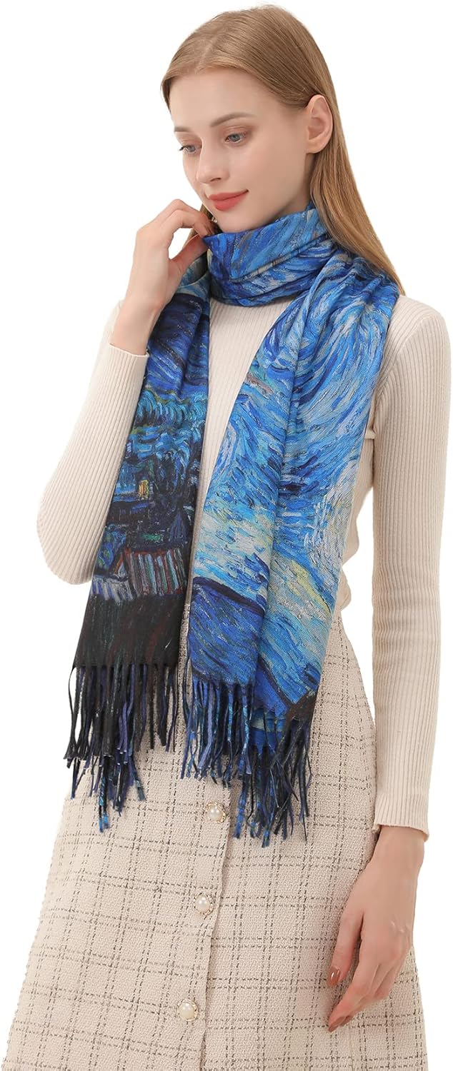 Star Sky Vintage Oil Painting  - Pashmina Wrap Large recension och pris