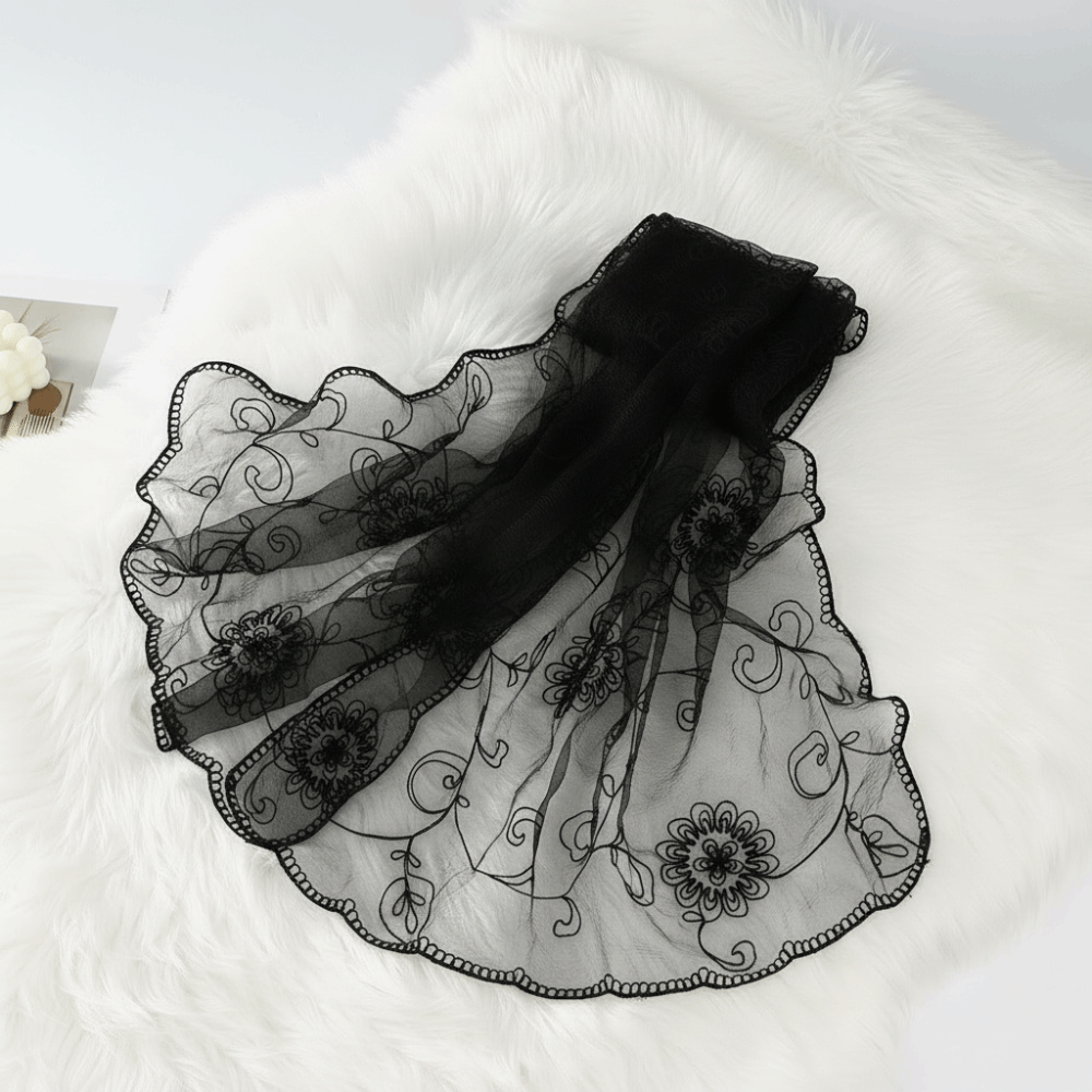 Lace Scarf Embroidered Floral  - Stole Wedding Shawl recension och pris